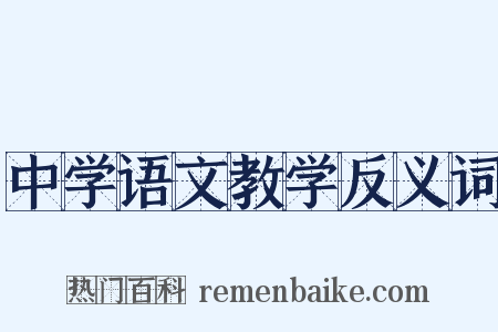 中学语文教学反义词是什么意思的图片